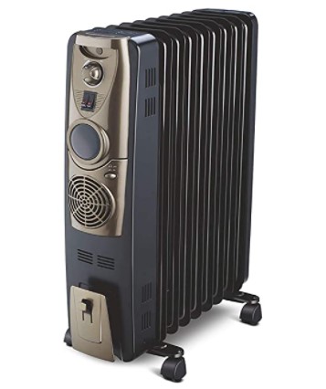 Bajaj Majesty RH 9F Plus 9-Fin 2400 Watts Oil Filled Radiator Room Heater with PTC Fan Heater